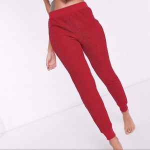 ASOS | Fluffy red lounge pants